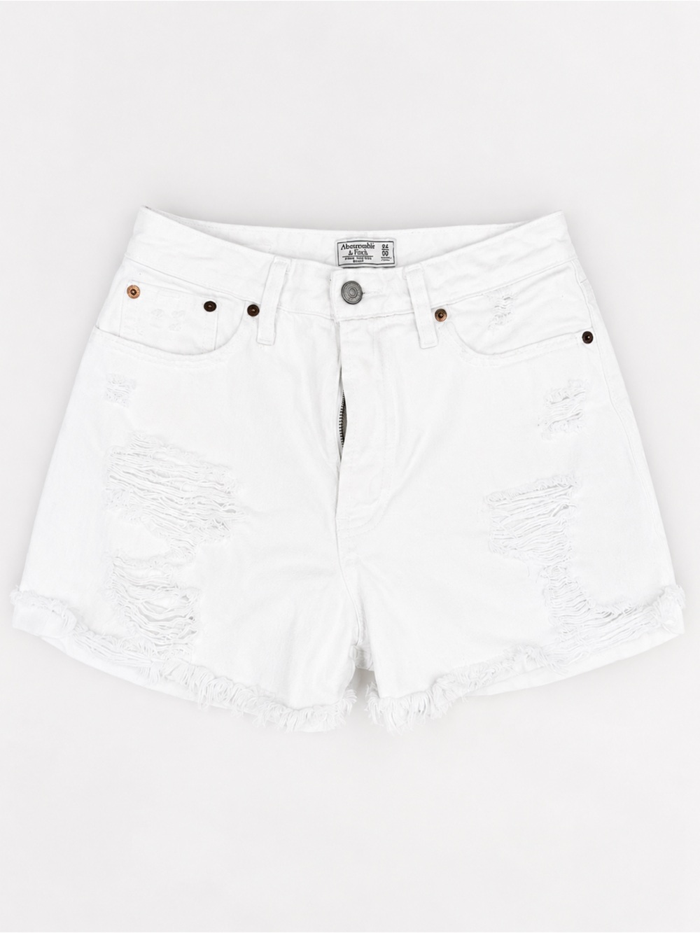 Abercrombie & Fitch White Denim Shorts